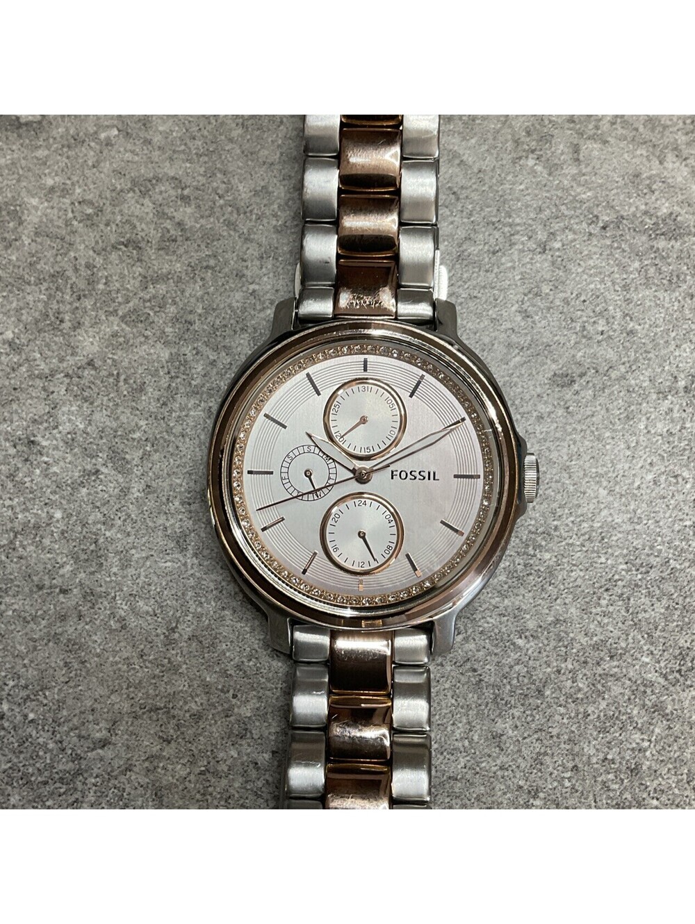 Fossil Women's Chelsey Multi-function Two-Tone Stainless Steel Watch ES3356 A5